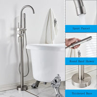 Robinet Baignoire sur Pied en Laiton avec Douchette 115 cm