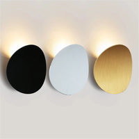 Applique Murale LED Galet ou Courbe, Blanche ou Noire, 5 ou 7 W