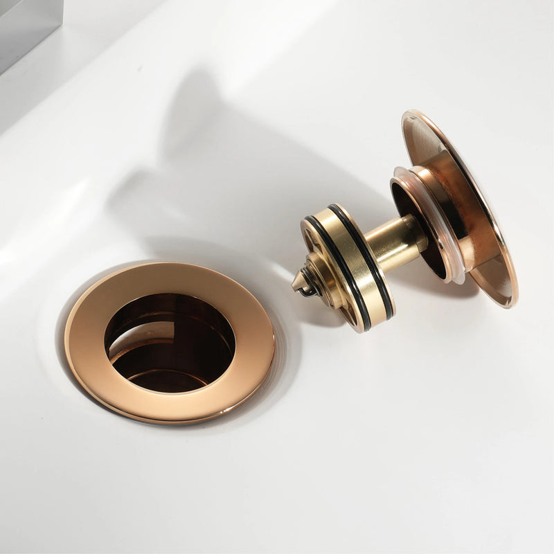 Bonde Lavabo Pop-Up Laiton 66 mm avec ou sans Trop-Plein, 8 Finitions