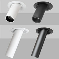 Spot Encastrable Tube Long Noir ou Blanc, 7, 9 ou 12 W