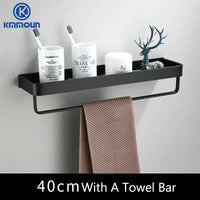 Étagère de Douche Murale avec Crochets et Barre