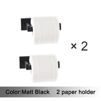Accessoires Salle de Bain Noir Mat à la Pièce, 13 Articles
