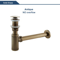 Siphon Lavabo Bouteille Clic-Clac Avec ou Sans Trop-Plein
