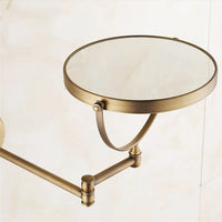 Miroir Grossissant Mural Laiton Pliable Télescopique Double Face