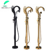Robinet Baignoire sur Pied Col de Cygne Laiton avec Douchette, 4 Finitions