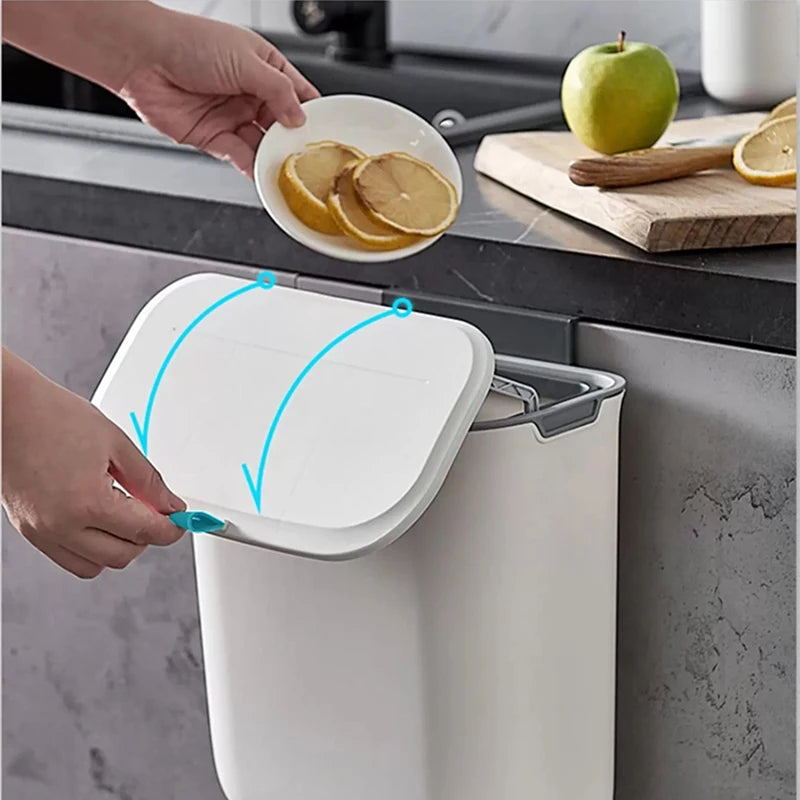 Poubelle Murale Salle de Bain avec Couvercle