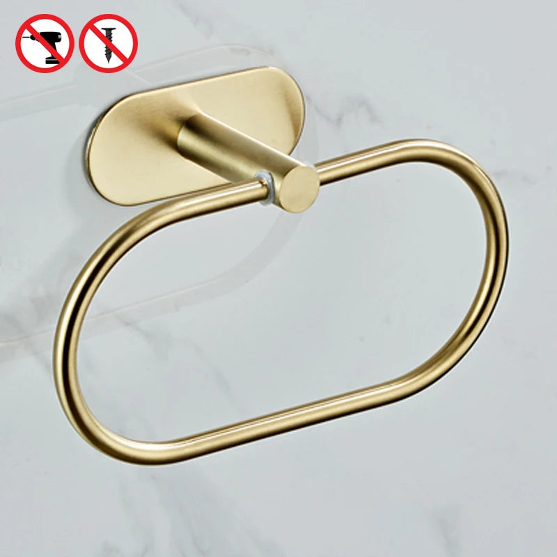 Accessoires Salle de Bain Sans Perçage à la Pièce, 4 Finitions