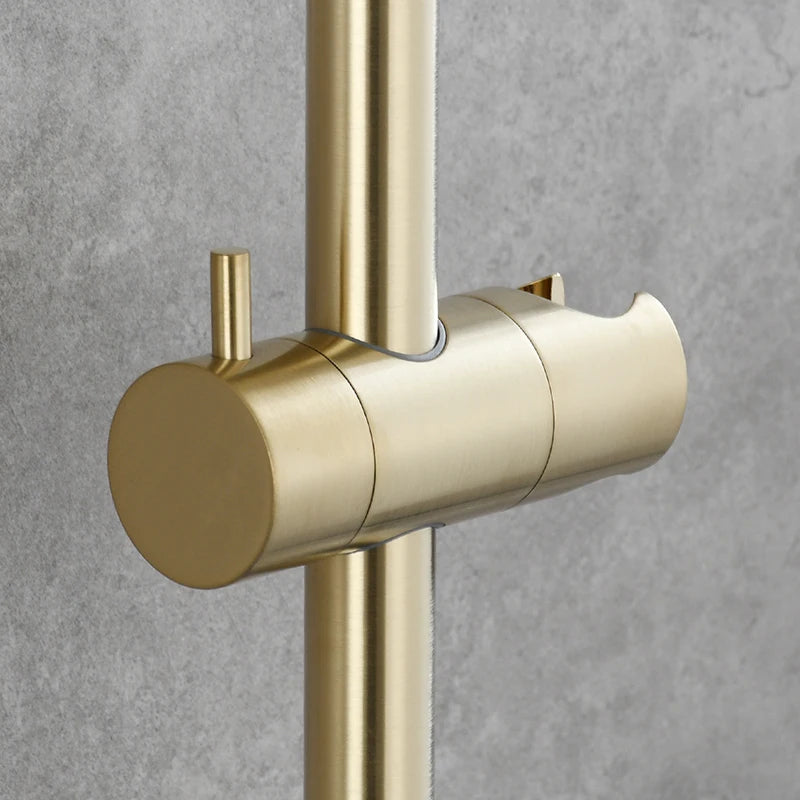 Support Douchette Coulissant Réglable Laiton pour Barre 20 mm