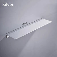 Étagère Murale Aluminium Argenté pour Salle de Bain et Cuisine, 30 à 50 cm