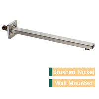 Bras de Douche Mural Support Pomme de Douche Inox Noir