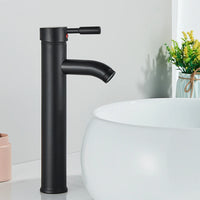 Mitigeur Lavabo Noir Mat Monotrou en Laiton, Haut ou Court, 5 Finitions
