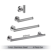 Accessoires Salle de Bain Inox à la Pièce ou en Kit 4 Pièces, 4 Finitions