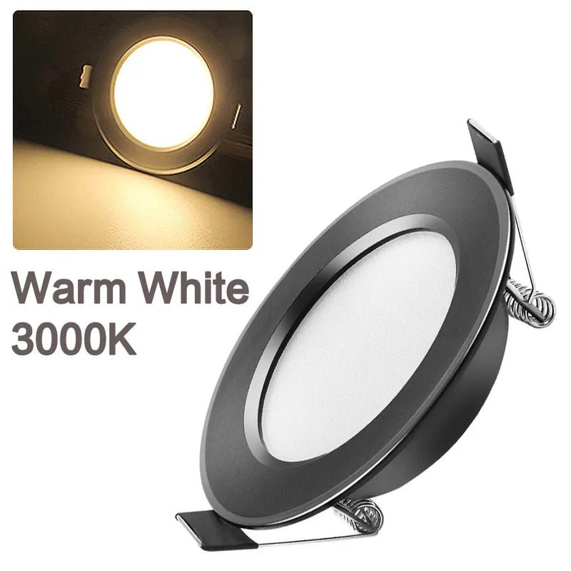 Spot LED Encastrable Noir Rond 3 à 18 W, Ø 92, 103 ou 113 mm