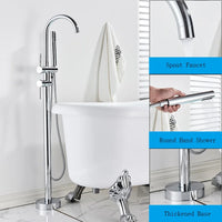 Robinet Baignoire sur Pied en Laiton avec Douchette 115 cm