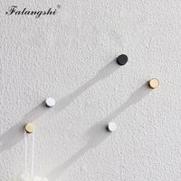 Crochets Muraux Ronds en Laiton Doré, Noir ou Chromé, Lot de 2 à 5 Pièces