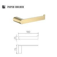 Accessoires Salle de Bain Doré Brossé en Inox 304, à la Pièce ou en Lot