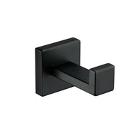 Accessoires Salle de Bain Carrés Inox Noir Mat à la Pièce, 6 Articles