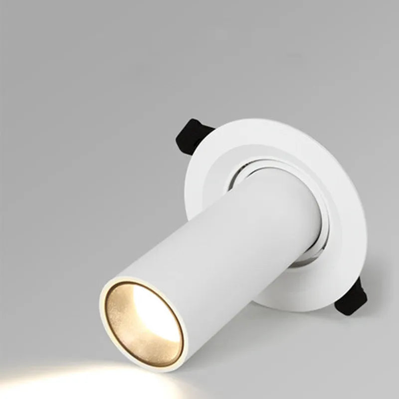 Spot Encastrable Tube Long Noir ou Blanc, 7, 9 ou 12 W
