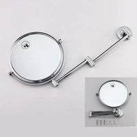 Miroir Grossissant Mural Double Face x3, Bras Extensible Laiton 20 cm