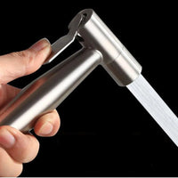 Douchette WC Inox à la Pièce avec Flexibles et Supports, 11 Articles