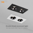Spot LED Encastrable Carré Cuisine Anti-Éblouissement, Simple ou Double Tête