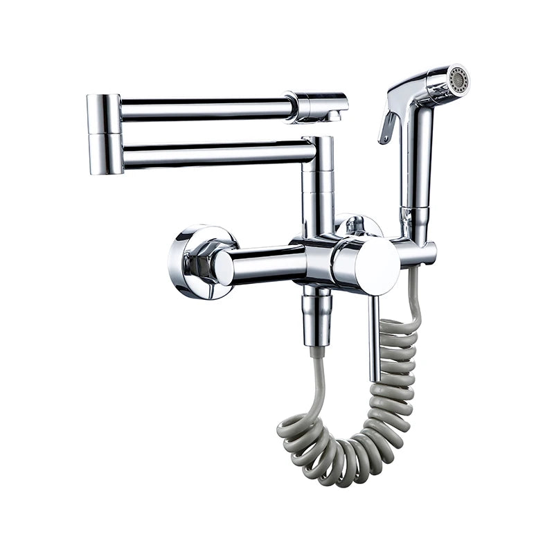 Robinet de Cuisine Mural Pont Double Articulation
