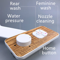 Bidet WC Adaptable Ultra Fin 6 mm, Double Buse Autonettoyante, Sans Électricité