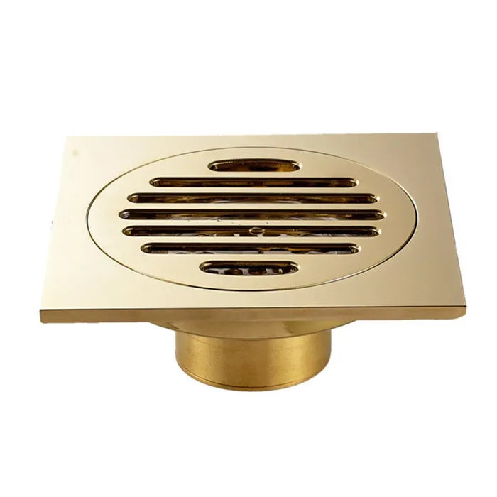 Bonde de Douche Carrée en Laiton Anti-Odeur, 7 Finitions
