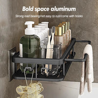 Étagère de Douche Inox Sans Perçage Adhésive Simple ou Double Niveau