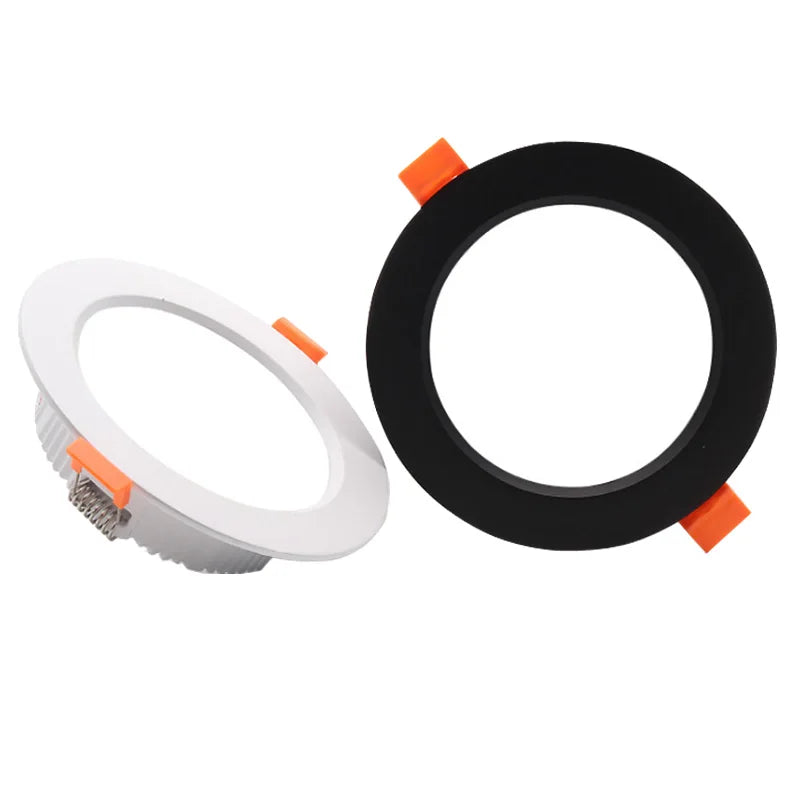Spot LED Encastrable Plat Rond Noir ou Blanc, 3 à 30 W