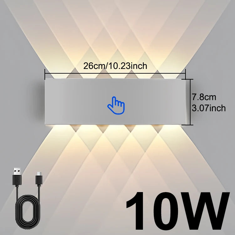 Applique Murale Rechargeable Haut et Bas avec Télécommande, 6 ou 10 W