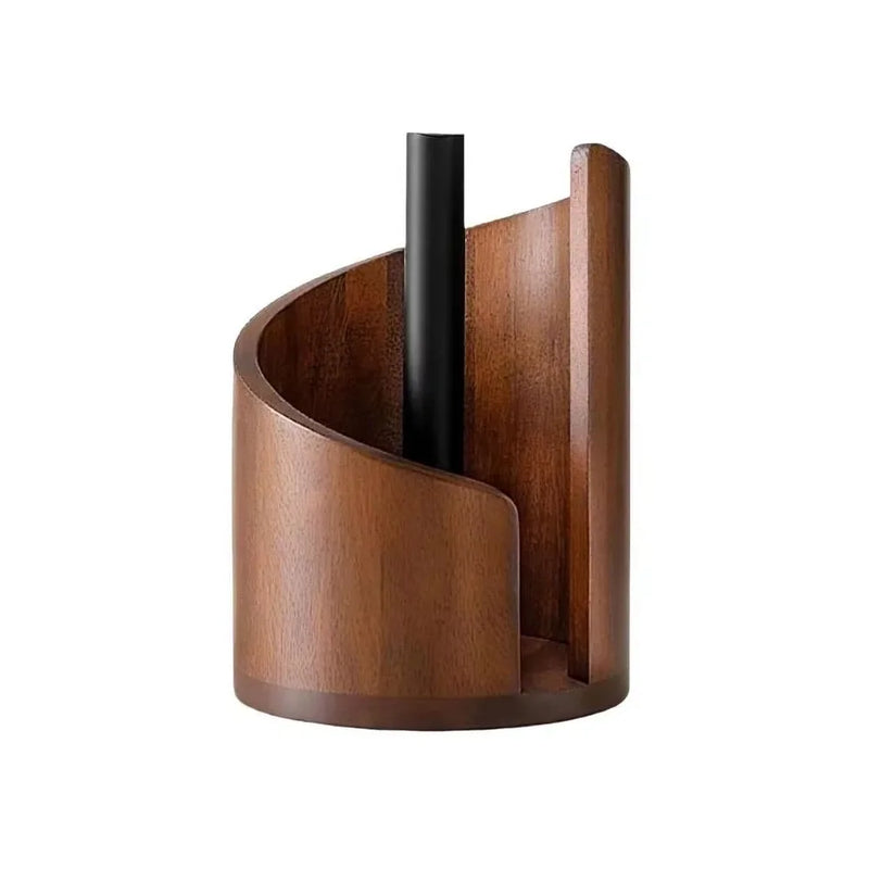Porte-Essuie-Tout en Bois à Poser, Support Courbe 15 cm ou Tige Droite