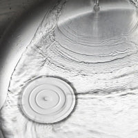 Bouchon de Baignoire Silicone Plat 11 cm Blanc pour Évier et Lavabo