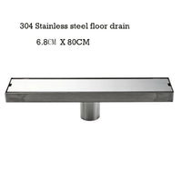 Caniveau de Douche Inox 304 Anti-Odeur, 20 à 100 cm