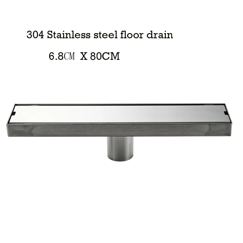 Caniveau de Douche Inox 304 Anti-Odeur, 20 à 100 cm