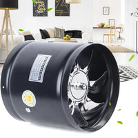 Ventilateur de Conduit Axial Noir 15 cm, 600 m³/h, Cuisine et WC