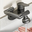 Mitigeur Lavabo Double Trou à Bras Articulé 195 mm, Chromé ou Gris Anthracite