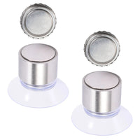 Porte-Savon Magnétique à Ventouse en Inox, Lot de 2 Sans Perçage