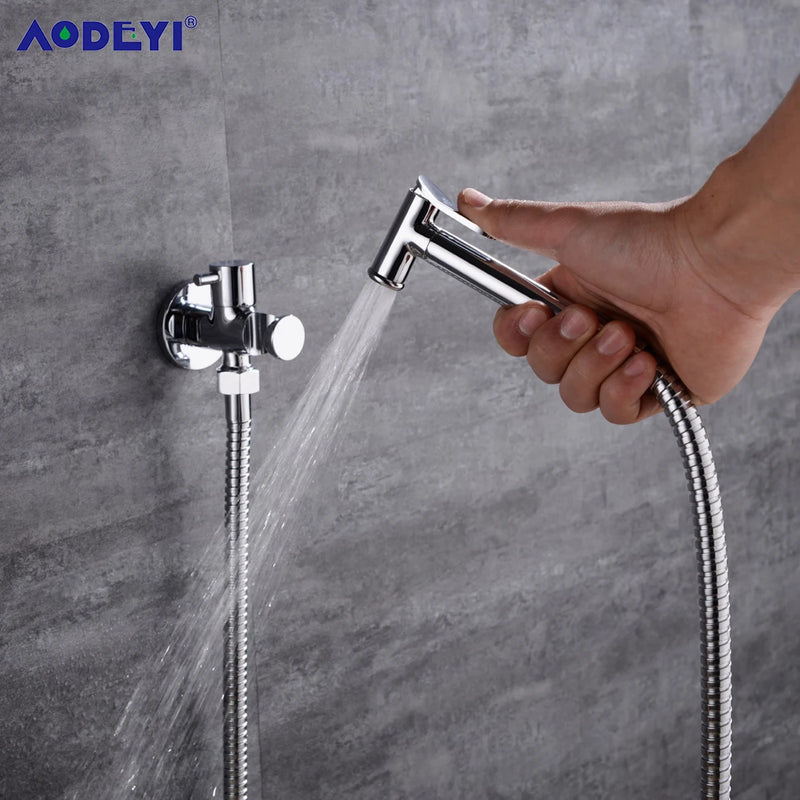 Kit Douchette WC Laiton Chromé avec Flexible Inox 120 cm