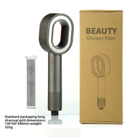 Pommeau de Douche Filtrant à Tête Ovale Ajourée, Cartouche Charbon, 7 Coloris