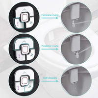 Bidet WC Non Électrique Ultra-Fin 5 mm Noir et Chromé Eau Froide