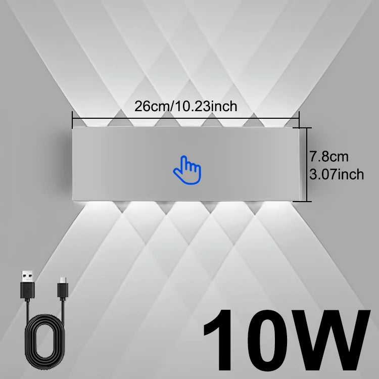 Applique Murale Rechargeable Haut et Bas avec Télécommande, 6 ou 10 W