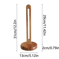 Porte-Papier Toilette sur Pied en Bois Massif, Support Rouleau 13 x 31 cm