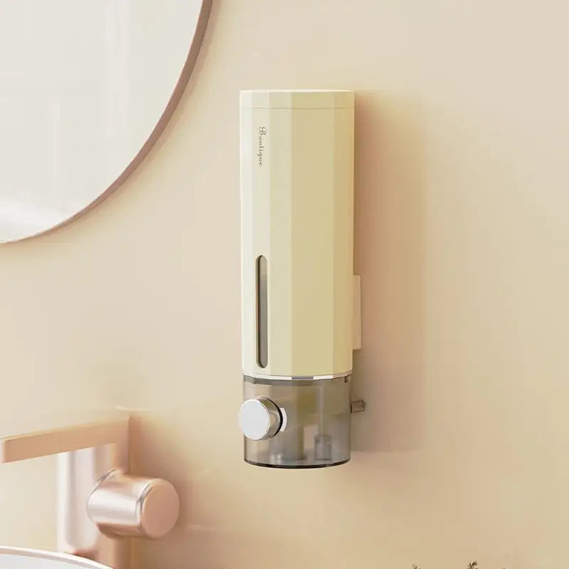 Distributeur de Savon Mural Sans Perçage Fenêtre Transparente