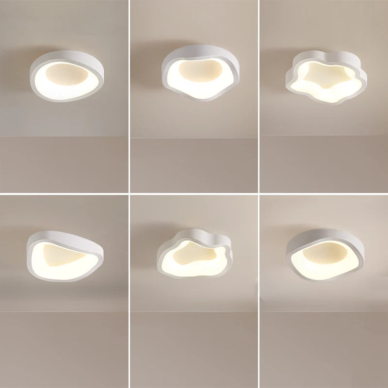 Plafonnier LED Cuisine Forme Organique Noir Blanc
