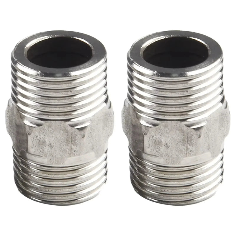 Raccord Rallonge Flexible de Douche Inox 1/2 Pouce Lot de 2