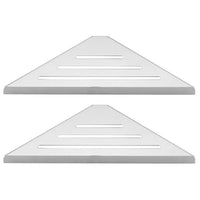 Étagère de Douche d'Angle Inox Noir ou Argent 31 x 21 cm