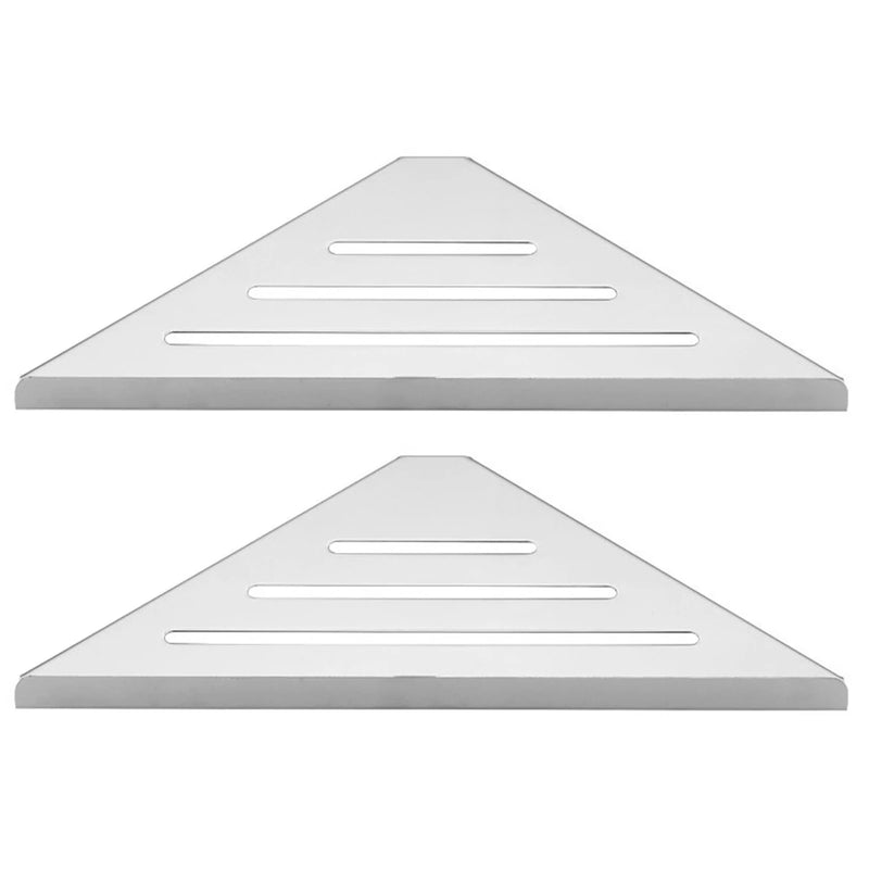 Étagère de Douche d'Angle Inox Noir ou Argent 31 x 21 cm