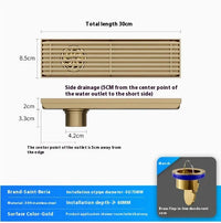 Caniveau de Douche Doré Inox 304, 20 à 60 cm de Long
