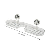 Étagère de Lavabo Murale à Ventouse Sans Perçage, Transparent ou Gris, 41 cm
